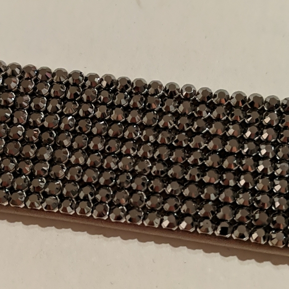 Swarovski Crystal Pave Leather Bracelet - Picture 3 of 7